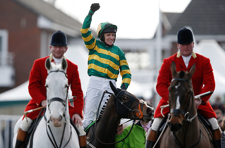 Cheltenham day 1: Barry Geraghty on Jezki celebrates victory 