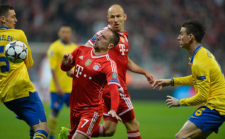 sport...: Bayern Munich's French midfielder Franck Ribery