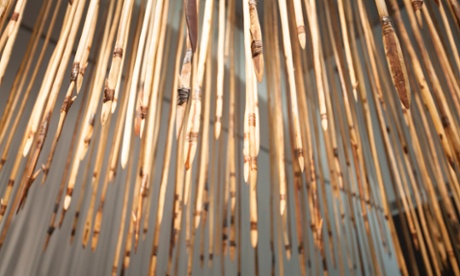 The Kulata Tjuta Project: a series of contemporary art installations rooted in age-old traditions, knowledge and skills, teaching young men the skills of carving punu (wood) and kulata (spear) production.