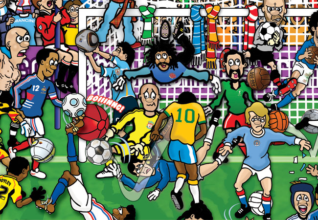 Beautiful Games: Football Mishmash illustration