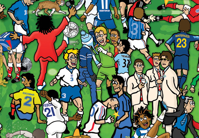 Beautiful Games: Football Mishmash illustration