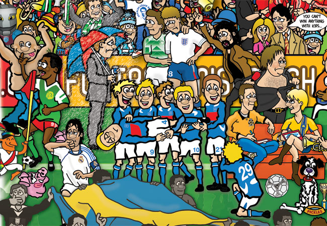 Beautiful Games: Football Mishmash illustration