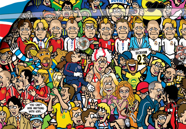 Beautiful Games: Football Mishmash illustration