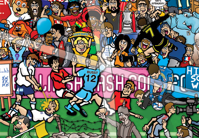 Beautiful Games: Football Mishmash illustration