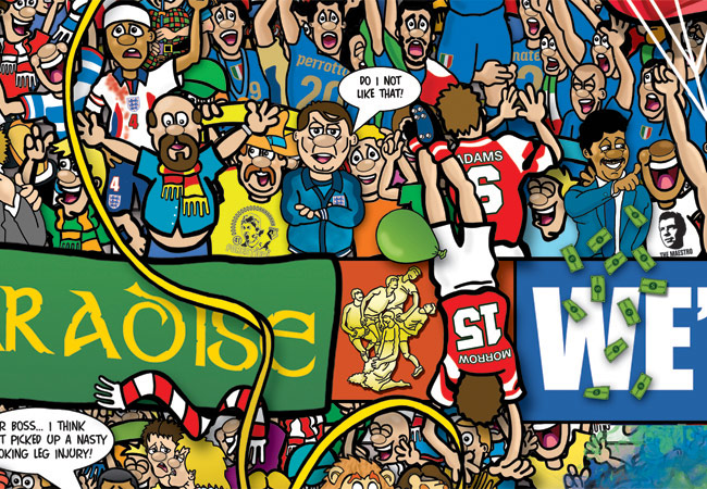 Beautiful Games: Football Mishmash illustration