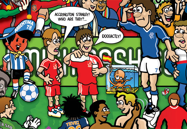 Beautiful Games: Football Mishmash illustration