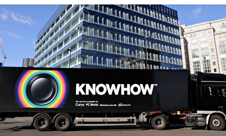 Knowhow advertisement of the side of a lorry