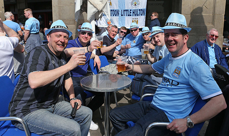 Barca v City: Manchester City fans