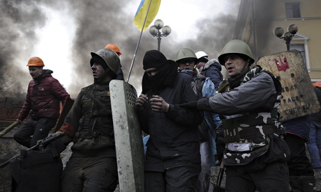 Anti-government protesters in Kiev's Independence Square