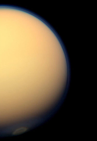 Solar system moons: Natural colour view of Titan