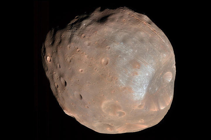 Solar system moons: Phobos seen by NASA’s Mars Reconnaissance Orbiter