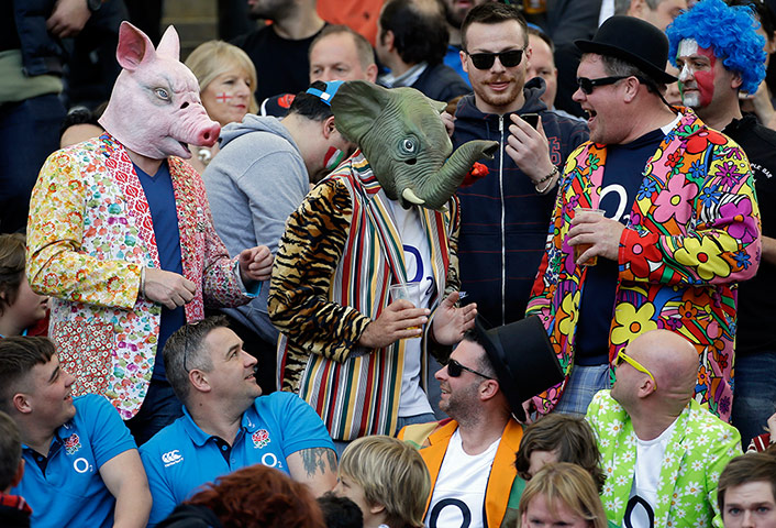italy v england: England fans