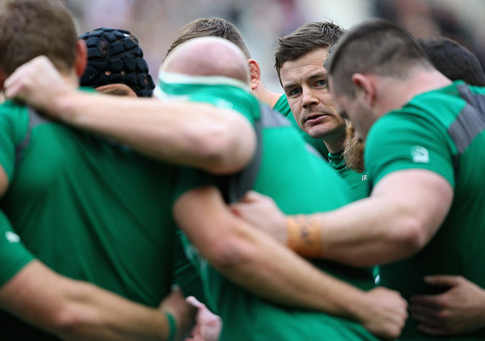 france v ireland: Brian O'Driscoll looks on ahead of his last match for Ireland