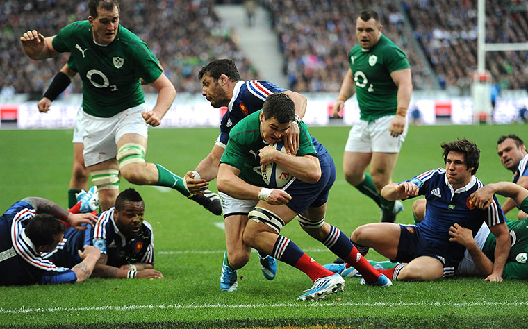 france v ireland: Sexton try