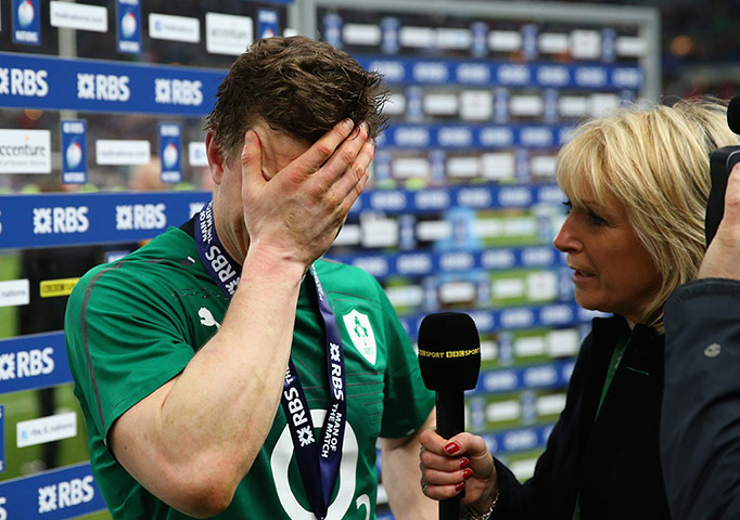 France and Ireland : Brian O'Driscoll emotion