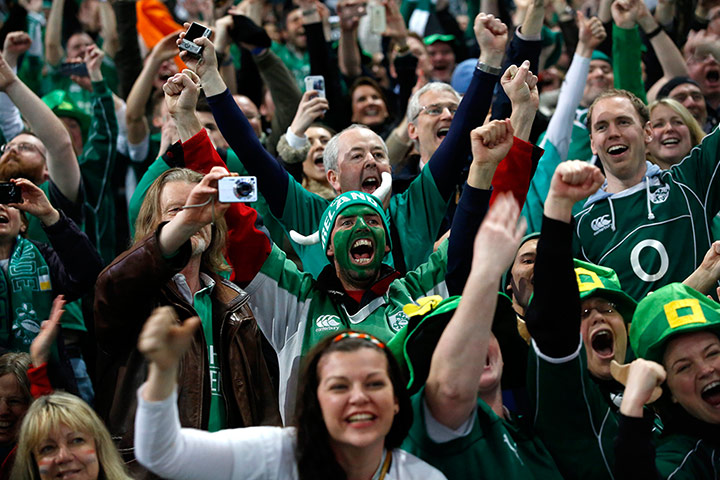 France and Ireland : Ireland fans