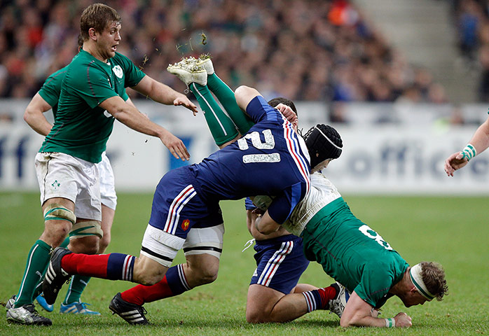France and Ireland : Jamie Heaslip and Wenceslas Lauret