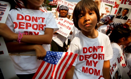 Dozens of U.S.-born children from across the country traveled to the White House with their undocumented parents to march and demonstrate against recent deportations 