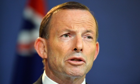 Australian prime minister Tony Abbott speaks at a press conference in Sydney.