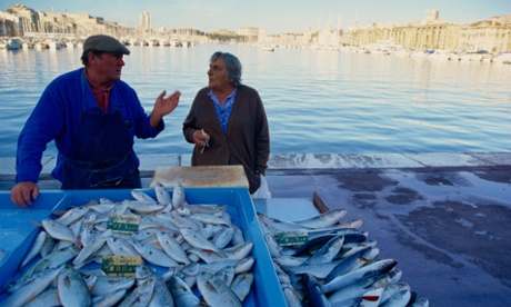 Fresh fish market in Marseille, France