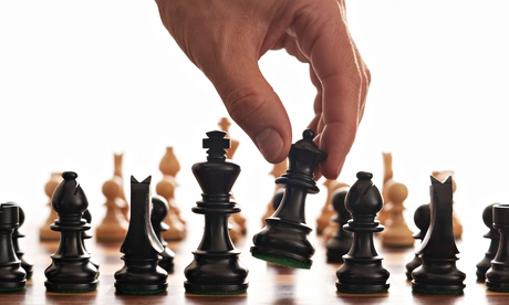 Chess board and hand. Image shot 2009. Exact date unknown.