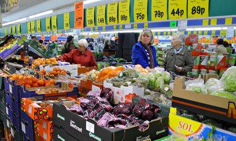 Inside a Lidl store supermarket interior