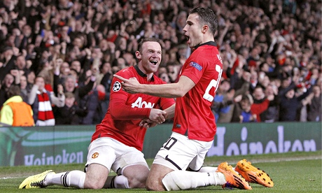 Wayne Rooney, left, and Robin van Persie