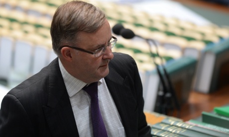 Anthony Albanese leaves the chamber.