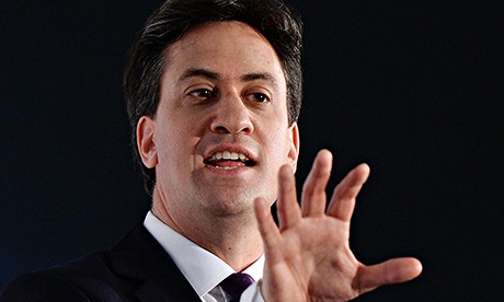 Labour Party leader Ed Miliband delivers a speech 