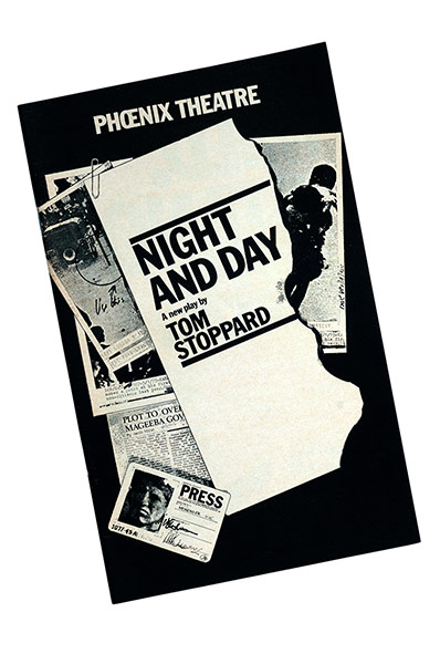 Stoppard: Programme for the 1978 production of Night and Day by Tom Stoppard at the P