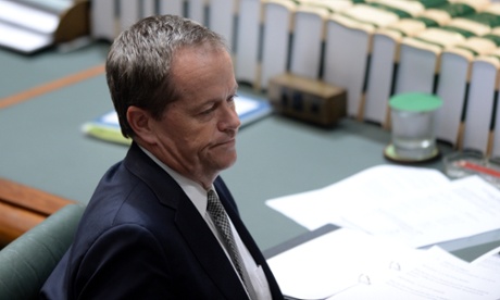 Opposition leader Bill Shorten reacts during House of Representatives Question Time in Canberra, Monday, March 24, 2014.