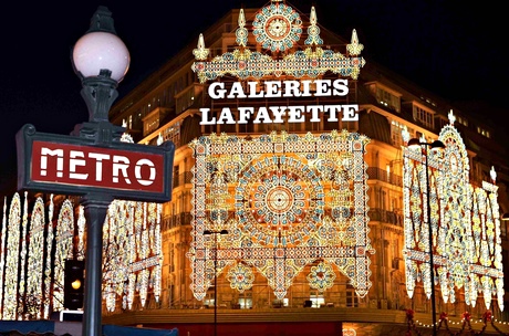 Galeries Lafayette with Christmas decorations