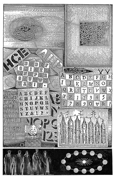 Frontispiece from Finnegans Wake: John Vernon Lord 2014 