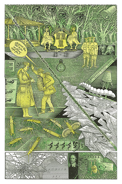 The Cad with a Pipe, from Finnegans Wake: John Vernon Lord 2014 