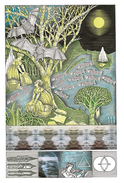 The Washerwomen, from Finnegans Wake: John Vernon Lord 2014