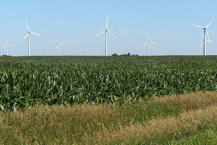 Corporate green energy: Google wind farm in Iowa