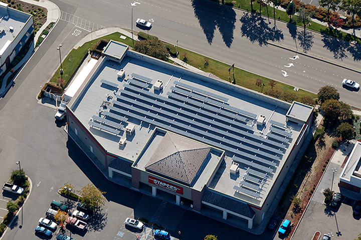 Corporate green energy: Staples' solar power array in Vacavilla, California