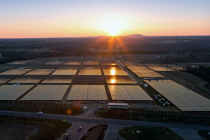 A solar farm Apple built in North Carolina