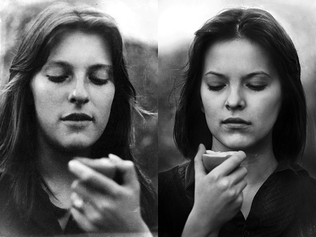 Big Picture - Mothers: black and white photo of mother and daughter