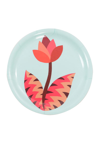 Homes - Wishlist: blue coaster with flower design