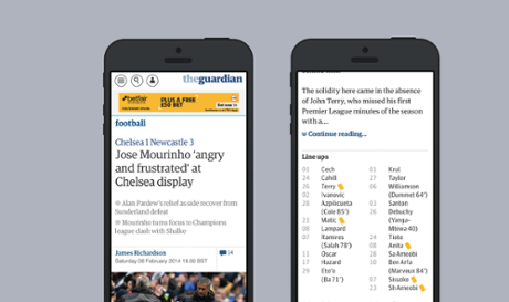 Mobile match pages in action