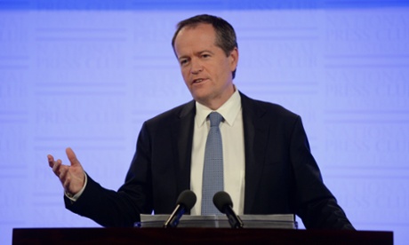 #politicslive Opposition leader Bill Shorten speaks at the National Press Club in Canberra, Wednesday, March 26 2014.