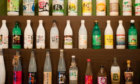 Bottles of makkeolli