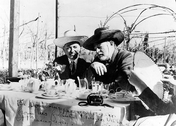 10 best: Ernest Hemingway With Giuseppe Cipriani