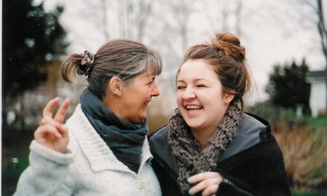 Mother and daughter laughing