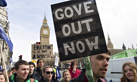 Part of the NUT demonstration in London