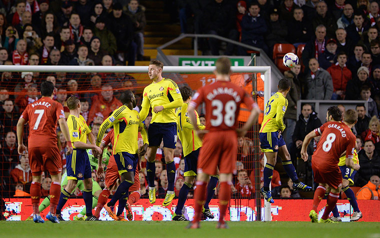 Liverpool Sunderland: Steven Gerrard of Liverpool scores