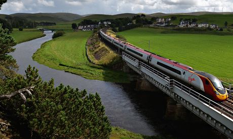 Virgin train on west coast mainline route 