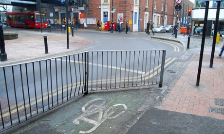 A baffling piece of cycle infrastructure in Romford, east London.