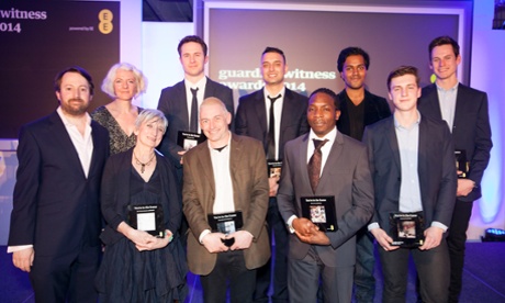 Winners GuardianWitness 2014 with David Mitchell 